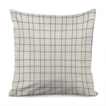 Beige Tattersall Pattern Print Pillow Cover