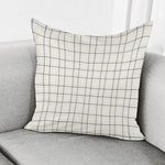 Beige Tattersall Pattern Print Pillow Cover