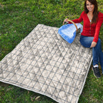 Beige Tattersall Pattern Print Quilt