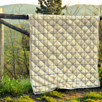 Beige Tattersall Pattern Print Quilt