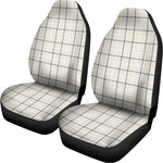 Beige Tattersall Pattern Print Universal Fit Car Seat Covers