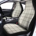 Beige Tattersall Pattern Print Universal Fit Car Seat Covers