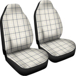 Beige Tattersall Pattern Print Universal Fit Car Seat Covers