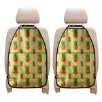 Beige Watercolor Pineapple Pattern Print Car Seat Organizers