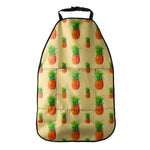 Beige Watercolor Pineapple Pattern Print Car Seat Organizers