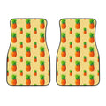 Beige Watercolor Pineapple Pattern Print Front Car Floor Mats