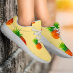 Beige Watercolor Pineapple Pattern Print Sport Shoes GearFrost