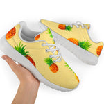 Beige Watercolor Pineapple Pattern Print Sport Shoes GearFrost