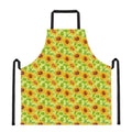 Beige Watercolor Sunflower Pattern Print Apron