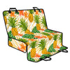 Beige Zebra Pineapple Pattern Print Pet Car Back Seat Cover