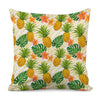 Beige Zebra Pineapple Pattern Print Pillow Cover