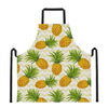 Beige Zig Zag Pineapple Pattern Print Apron