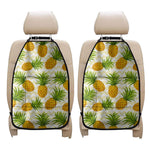 Beige Zig Zag Pineapple Pattern Print Car Seat Organizers