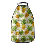 Beige Zig Zag Pineapple Pattern Print Car Seat Organizers