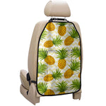 Beige Zig Zag Pineapple Pattern Print Car Seat Organizers