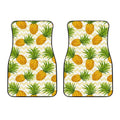 Beige Zig Zag Pineapple Pattern Print Front Car Floor Mats