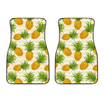 Beige Zig Zag Pineapple Pattern Print Front Car Floor Mats