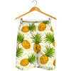 Beige Zig Zag Pineapple Pattern Print Men's Shorts