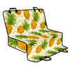 Beige Zig Zag Pineapple Pattern Print Pet Car Back Seat Cover