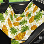 Beige Zig Zag Pineapple Pattern Print Pet Car Back Seat Cover