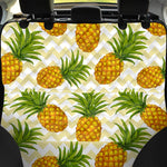 Beige Zig Zag Pineapple Pattern Print Pet Car Back Seat Cover