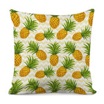 Beige Zig Zag Pineapple Pattern Print Pillow Cover