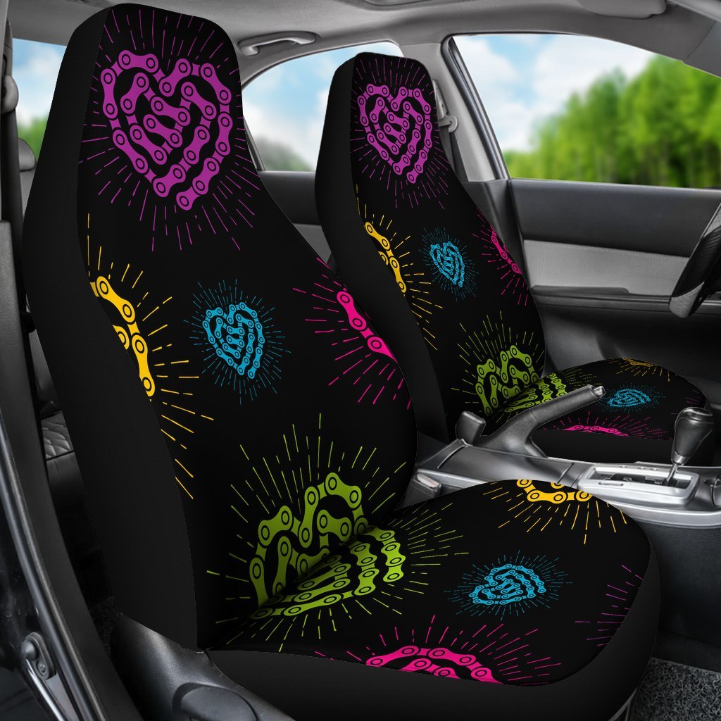 Bicycle Chain LOVE Universal Fit Car Seat Covers GearFrost