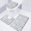Big Golf Ball Pattern Print 3 Piece Bath Mat Set