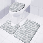 Big Golf Ball Pattern Print 3 Piece Bath Mat Set
