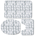 Big Golf Ball Pattern Print 3 Piece Bath Mat Set