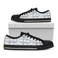 Big Golf Ball Pattern Print Black Low Top Sneakers