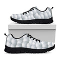 Big Golf Ball Pattern Print Black Running Shoes