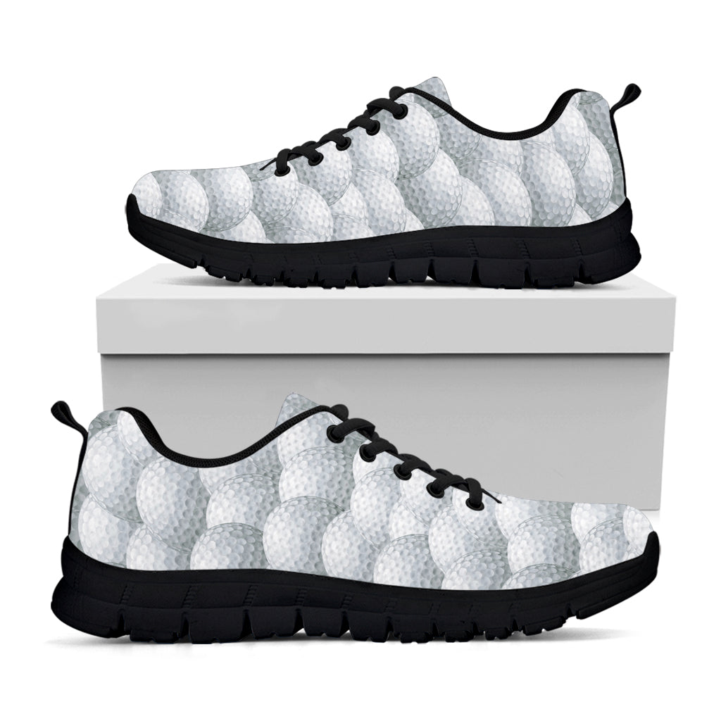 Big Golf Ball Pattern Print Black Sneakers