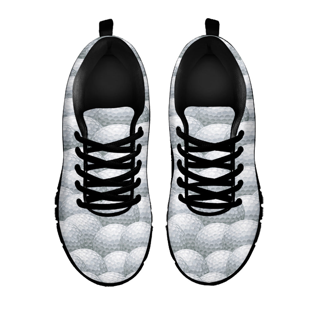 Big Golf Ball Pattern Print Black Sneakers