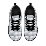 Big Golf Ball Pattern Print Black Sneakers