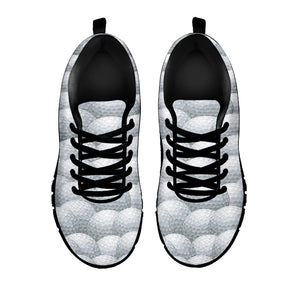 Big Golf Ball Pattern Print Black Sneakers