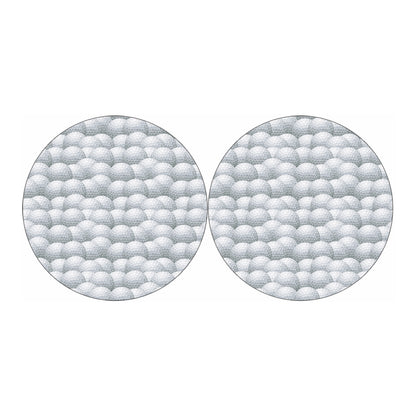 Big Golf Ball Pattern Print Car Coasters