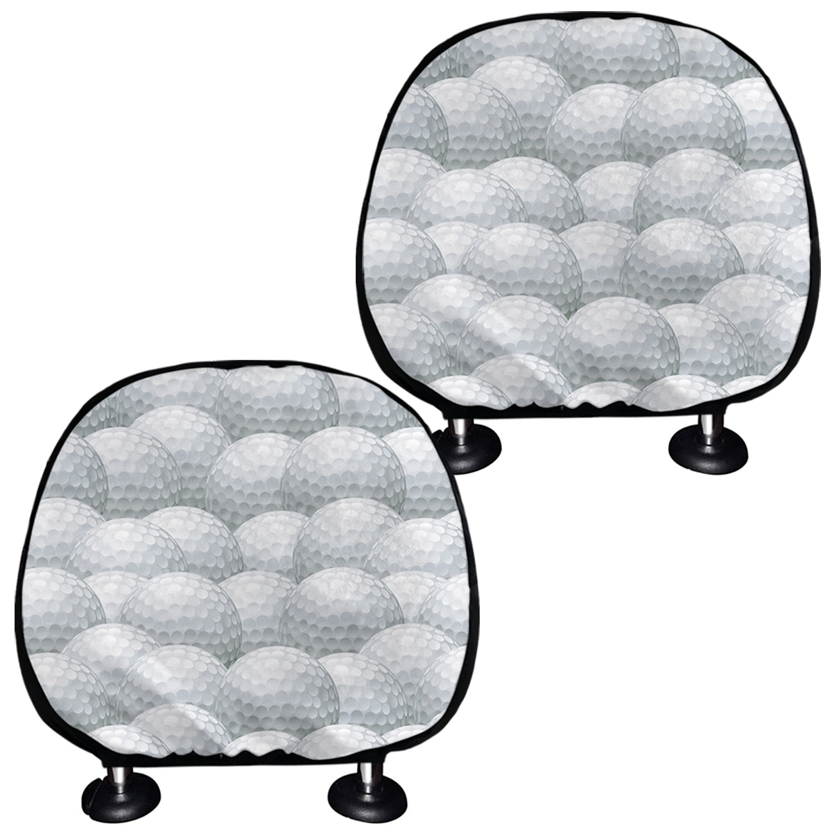 Big Golf Ball Pattern Print Car Headrest Covers