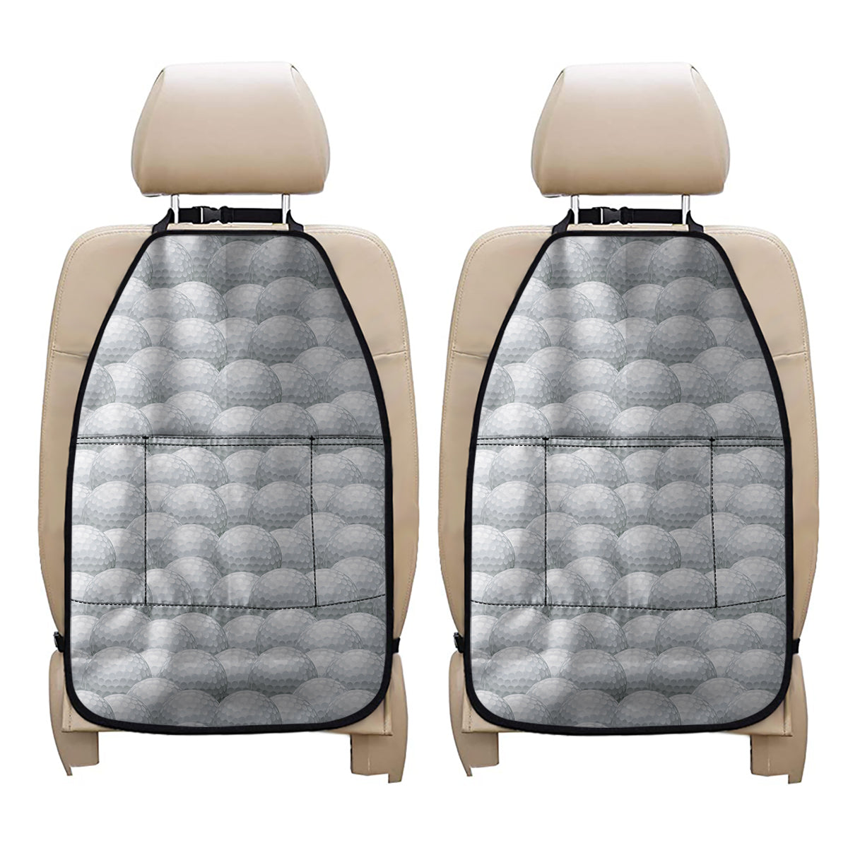 Big Golf Ball Pattern Print Car Seat Organizers