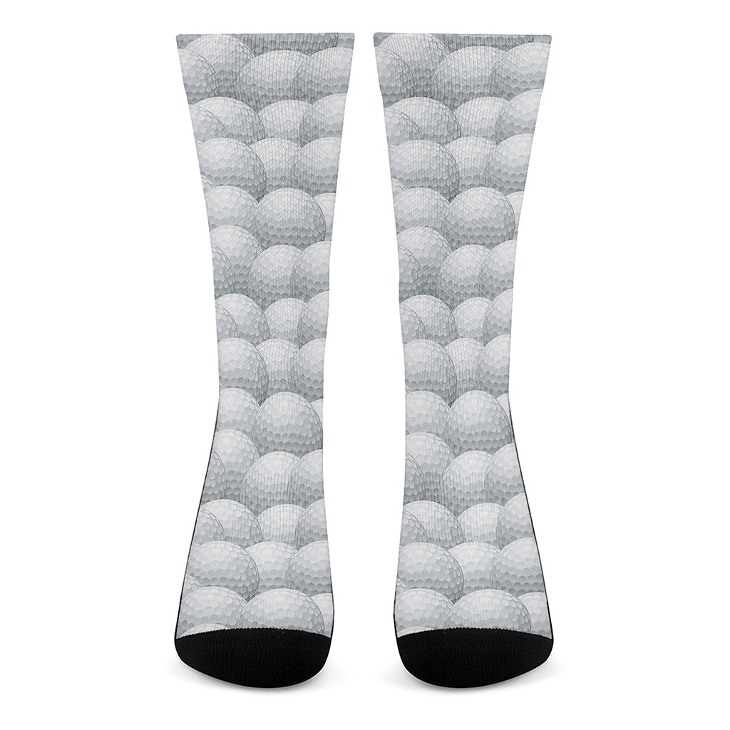 Big Golf Ball Pattern Print Crew Socks