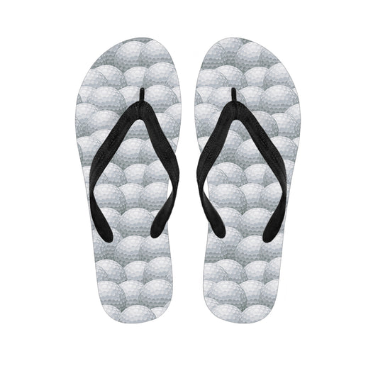 Big Golf Ball Pattern Print Flip Flops