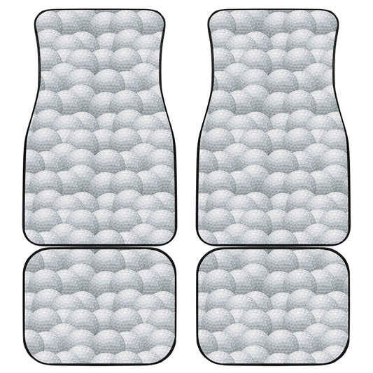 Big Golf Ball Pattern Print Front and Back Car Floor Mats