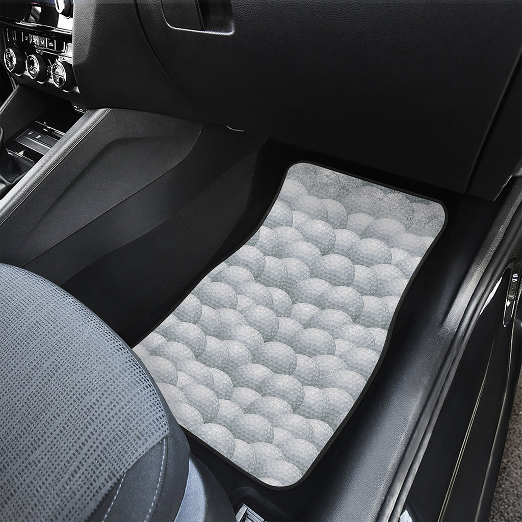 Big Golf Ball Pattern Print Front and Back Car Floor Mats