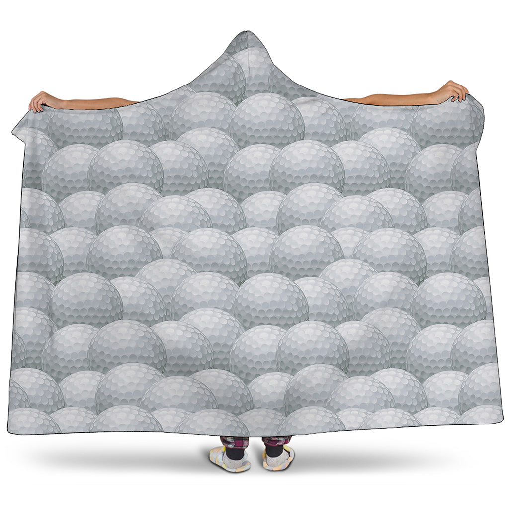 Big Golf Ball Pattern Print Hooded Blanket