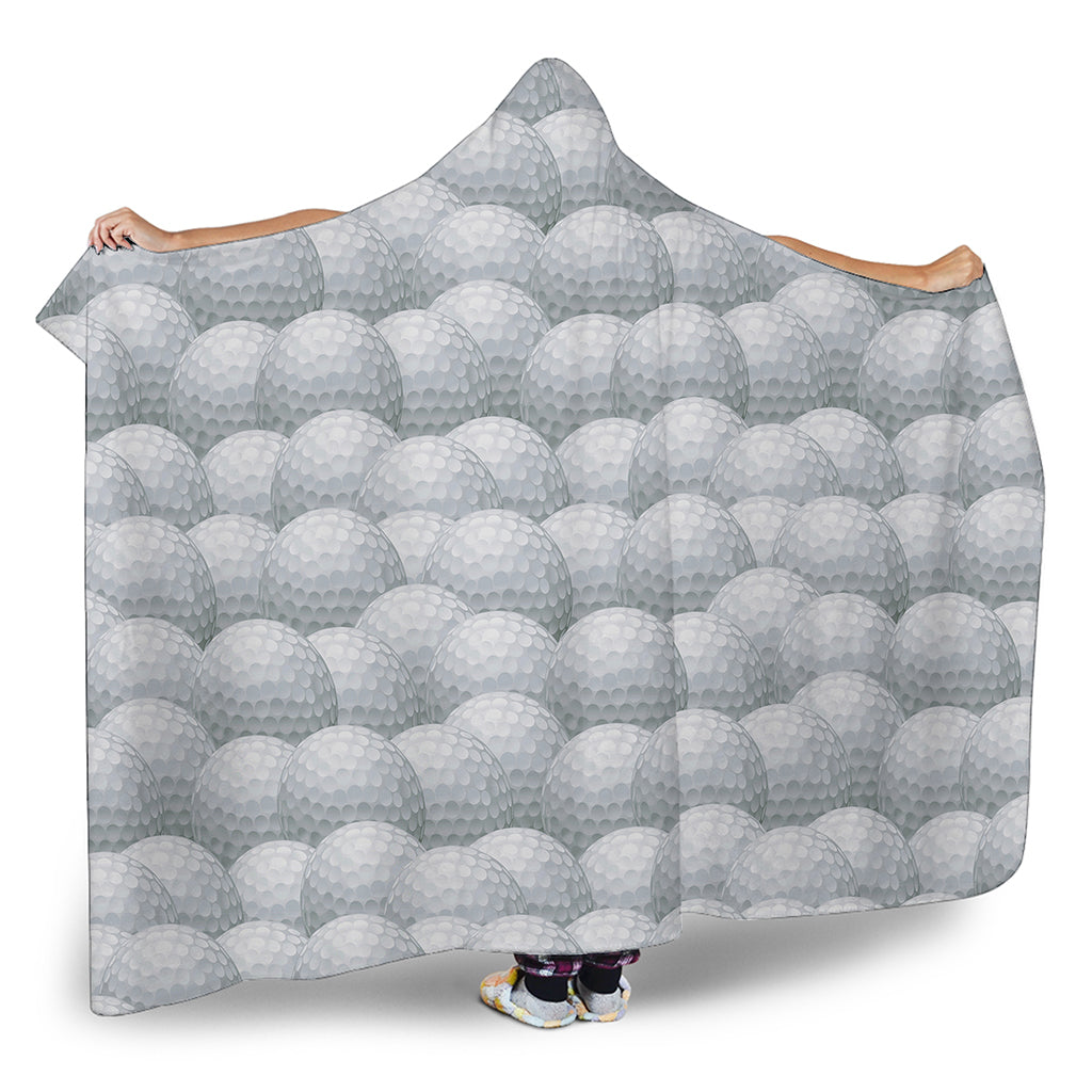 Big Golf Ball Pattern Print Hooded Blanket