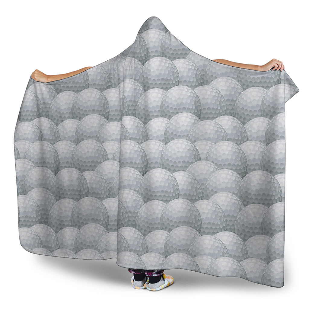 Big Golf Ball Pattern Print Hooded Blanket