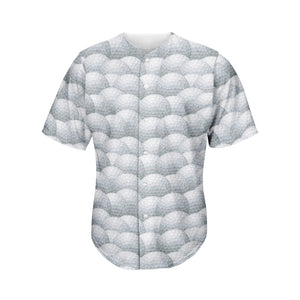 Big Golf Ball Pattern Print Men's Baseball Jersey