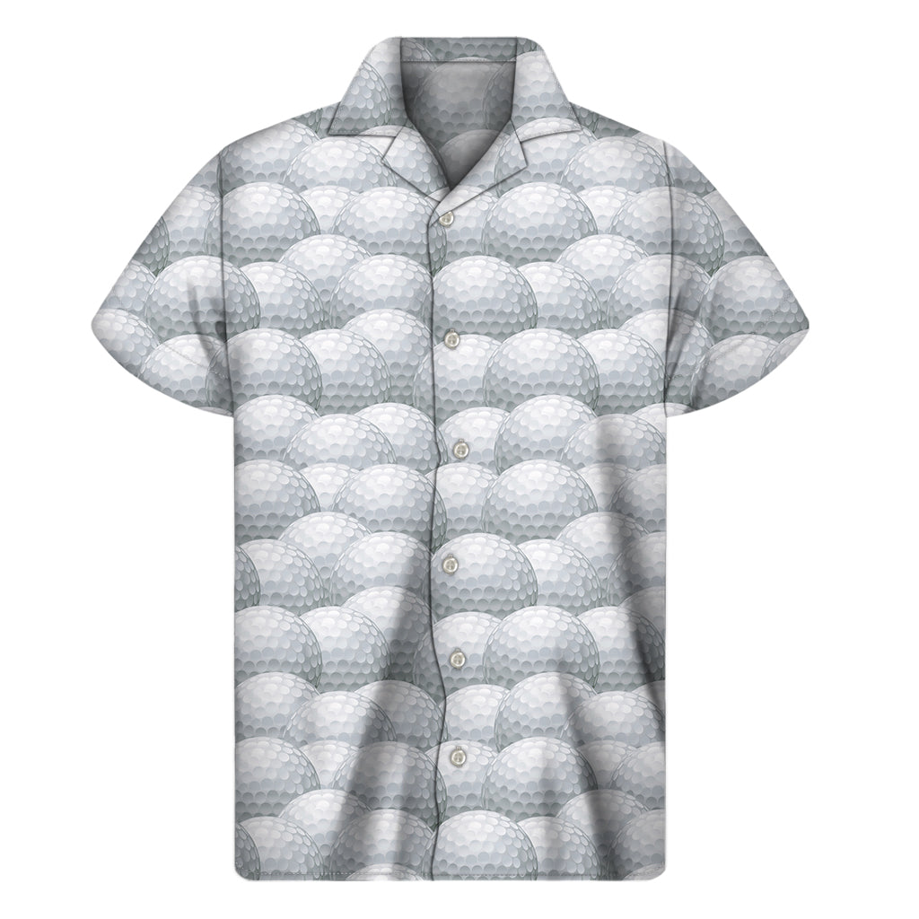 Big Golf Ball Pattern Print Men's Short Sleeve Shirt