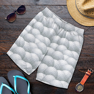 Big Golf Ball Pattern Print Men's Shorts