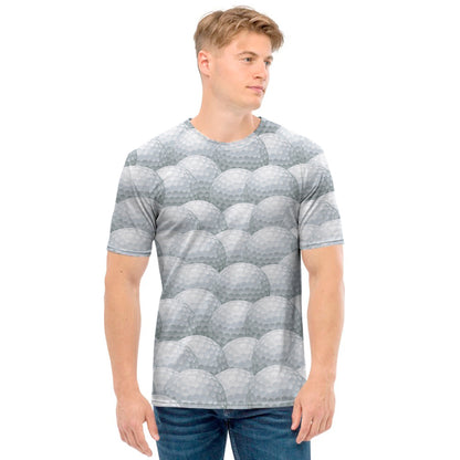 Big Golf Ball Pattern Print Men's T-Shirt